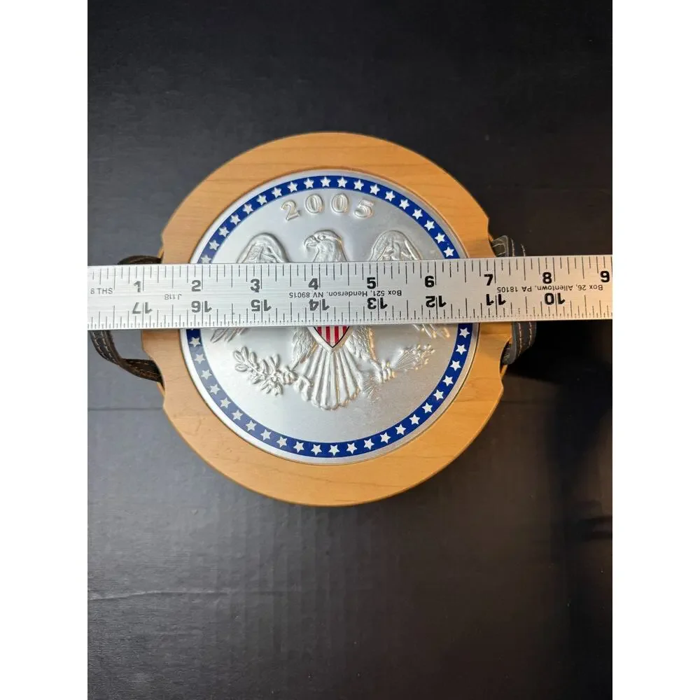 Longaberger 2005 Inaugural Basket, Liner, Protector, Medallion, Lid Combo
